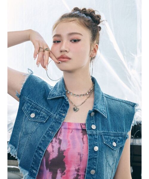 EVRIS（エヴリス）の「BLING CHOKER 2連ネックレス（ネックレス・レディース・シルバー/ゴールド・FREE）」の10枚目の写真