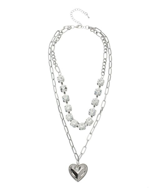 EVRIS（エヴリス）の「BLING CHOKER 2連ネックレス（ネックレス・レディース・シルバー/ゴールド・FREE）」の3枚目の写真