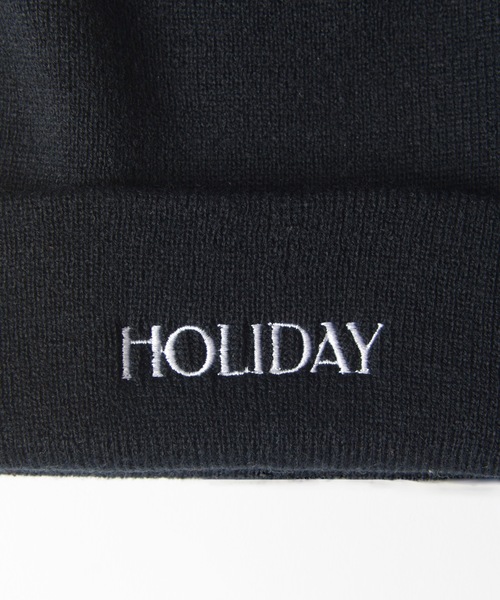HOLIDAY（ホリデイ）の「KNIT CAP (HOLIDAY) ニットキャップ (ホリデイ)（ニットキャップ/ビーニー・レディース・ネイビー/オレンジ/ブラック・ONE SIZE）」の7枚目の写真