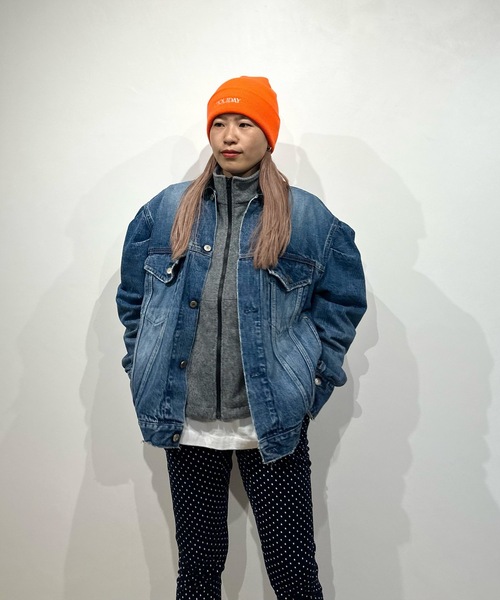 HOLIDAY（ホリデイ）の「KNIT CAP (HOLIDAY) ニットキャップ (ホリデイ)（ニットキャップ/ビーニー・レディース・ネイビー/オレンジ/ブラック・ONE SIZE）」の10枚目の写真