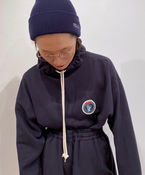 HOLIDAY（ホリデイ）の「KNIT CAP (HOLIDAY) ニットキャップ (ホリデイ)（ニットキャップ/ビーニー・レディース・ネイビー/オレンジ/ブラック・ONE SIZE）」の12枚目の写真