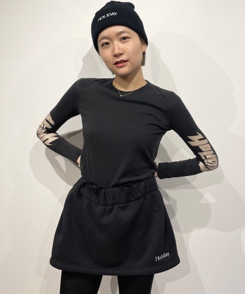 HOLIDAY（ホリデイ）の「KNIT CAP (HOLIDAY) ニットキャップ (ホリデイ)（ニットキャップ/ビーニー・レディース・ネイビー/オレンジ/ブラック・ONE SIZE）」の16枚目の写真