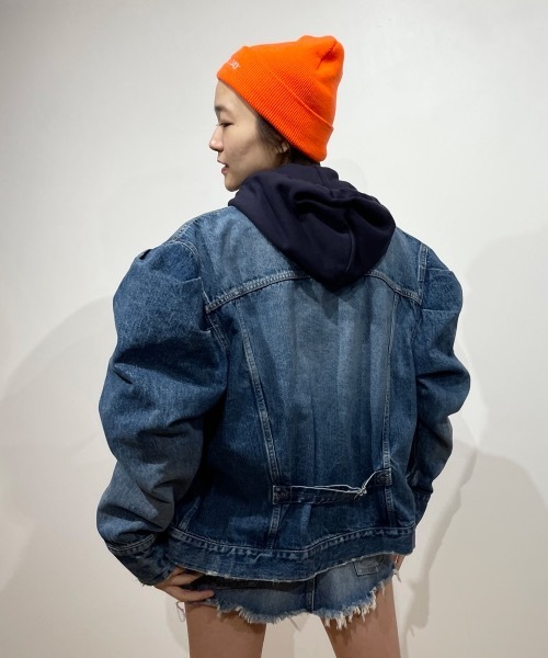 HOLIDAY（ホリデイ）の「KNIT CAP (HOLIDAY) ニットキャップ (ホリデイ)（ニットキャップ/ビーニー・レディース・ネイビー/オレンジ/ブラック・ONE SIZE）」の18枚目の写真