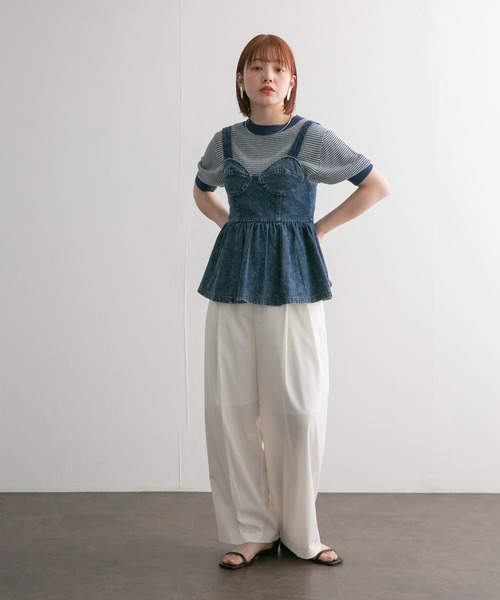 KBF（ケイビーエフ）の「デニムビスチェ（ベスト・レディース・ブラック/ブルー・ONE）」の3枚目の写真