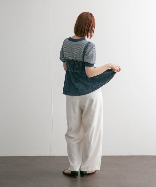 KBF（ケイビーエフ）の「デニムビスチェ（ベスト・レディース・ブラック/ブルー・ONE）」の4枚目の写真