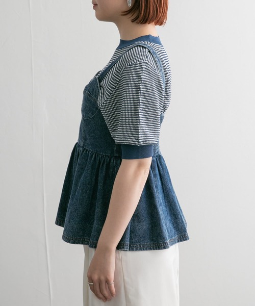 KBF（ケイビーエフ）の「デニムビスチェ（ベスト・レディース・ブラック/ブルー・ONE）」の7枚目の写真
