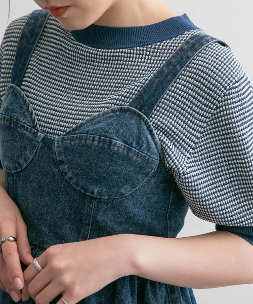 KBF（ケイビーエフ）の「デニムビスチェ（ベスト・レディース・ブラック/ブルー・ONE）」の21枚目の写真