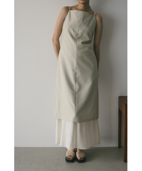 STYLEMIXER(スタイルミキサー)の「スクエアレイヤードワンピース(ワンピース・レディース・ブラック/グレー/アイボリー・SMALL/MEDIUM)」の2枚目の写真