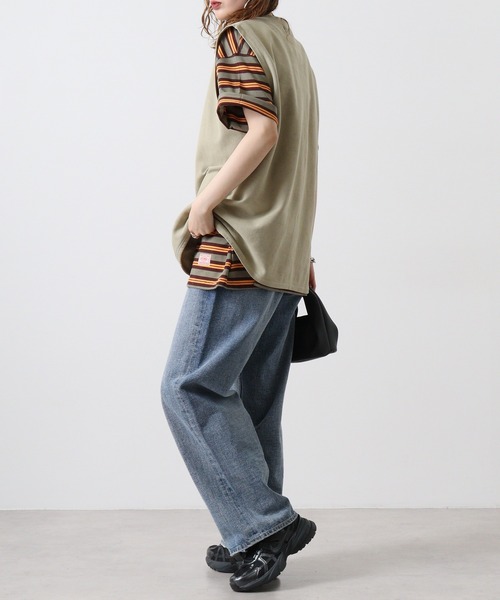 BIG MIKE(ビッグマイク)の「BIGMIKE VEST ピグメント鹿の子 ベスト(ベスト・メンズ・ブラック/オリーブ・M/XL/L)」の8枚目の写真