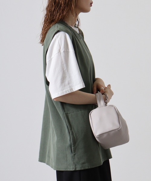 BIG MIKE(ビッグマイク)の「BIGMIKE VEST ピグメント鹿の子 ベスト(ベスト・メンズ・ブラック/オリーブ・M/XL/L)」の11枚目の写真