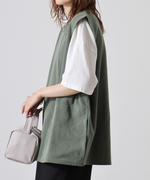 BIG MIKE(ビッグマイク)の「BIGMIKE VEST ピグメント鹿の子 ベスト(ベスト・メンズ・ブラック/オリーブ・M/XL/L)」の10枚目の写真