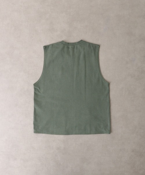 BIG MIKE(ビッグマイク)の「BIGMIKE VEST ピグメント鹿の子 ベスト(ベスト・メンズ・ブラック/オリーブ・M/XL/L)」の16枚目の写真