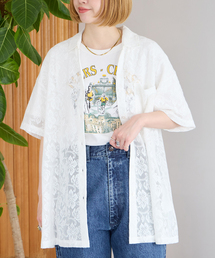 B.C STOCK（ベーセーストック）の「Gleamy/グリーミー レースオーバーシャツジャケット（その他アウター）」