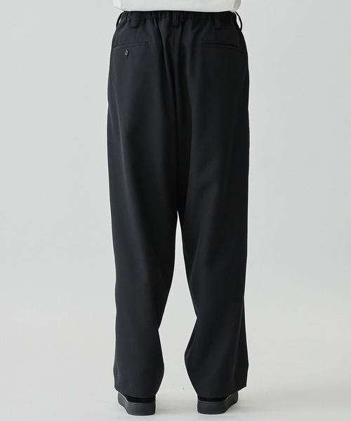 hype tuck wide wool trousers ウール　スラックス hype tuck wide wool trousers ウール スラックス パンツ
