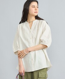 Re:color綿麻スキッパーブラウス