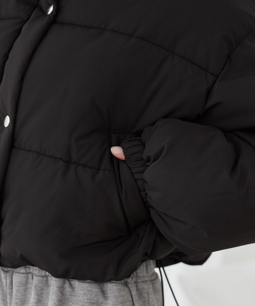 WEGO（ウィゴー）の「WEGO/パディングショートブルゾン（ダウンジャケット/コート・レディース・ホワイト/ブラック・FREE）」の3枚目の写真