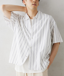 INDIA SHIRTINGS ストライプレギュラーカラーシャツ
