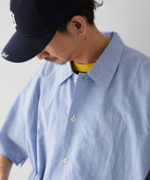 INDIA SHIRTINGS ストライプレギュラーカラーシャツ