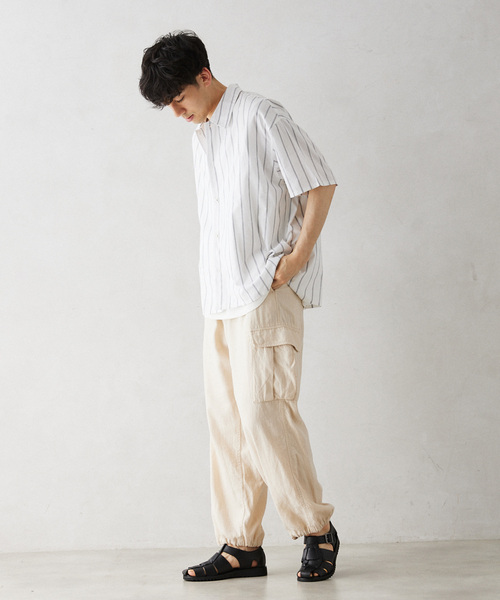 JOURNAL STANDARD relume(ジャーナルスタンダード レリューム)の「INDIA SHIRTINGS ストライプレギュラーカラーシャツ(シャツ/ブラウス・メンズ・ブルー/ホワイト・LARGE/MEDIUM)」の7枚目の写真