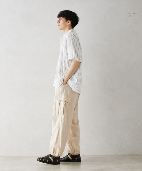 JOURNAL STANDARD relume(ジャーナルスタンダード レリューム)の「INDIA SHIRTINGS ストライプレギュラーカラーシャツ(シャツ/ブラウス・メンズ・ブルー/ホワイト・LARGE/MEDIUM)」の8枚目の写真
