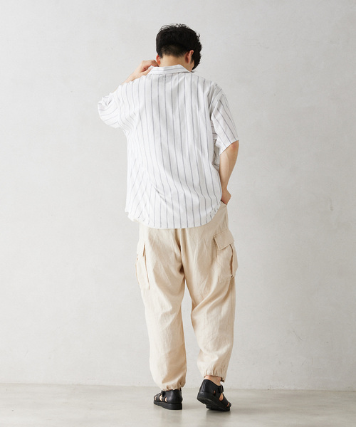 JOURNAL STANDARD relume(ジャーナルスタンダード レリューム)の「INDIA SHIRTINGS ストライプレギュラーカラーシャツ(シャツ/ブラウス・メンズ・ブルー/ホワイト・LARGE/MEDIUM)」の9枚目の写真