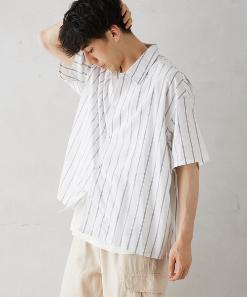 JOURNAL STANDARD relume(ジャーナルスタンダード レリューム)の「INDIA SHIRTINGS ストライプレギュラーカラーシャツ(シャツ/ブラウス・メンズ・ブルー/ホワイト・LARGE/MEDIUM)」の12枚目の写真