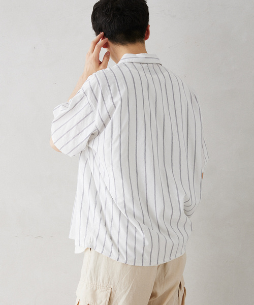 JOURNAL STANDARD relume(ジャーナルスタンダード レリューム)の「INDIA SHIRTINGS ストライプレギュラーカラーシャツ(シャツ/ブラウス・メンズ・ブルー/ホワイト・LARGE/MEDIUM)」の13枚目の写真