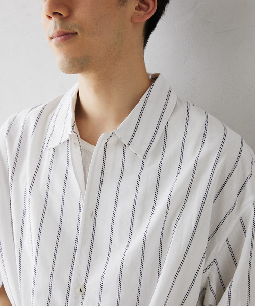 JOURNAL STANDARD relume(ジャーナルスタンダード レリューム)の「INDIA SHIRTINGS ストライプレギュラーカラーシャツ(シャツ/ブラウス・メンズ・ブルー/ホワイト・LARGE/MEDIUM)」の16枚目の写真