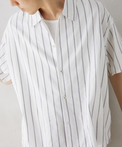 JOURNAL STANDARD relume(ジャーナルスタンダード レリューム)の「INDIA SHIRTINGS ストライプレギュラーカラーシャツ(シャツ/ブラウス・メンズ・ブルー/ホワイト・LARGE/MEDIUM)」の18枚目の写真