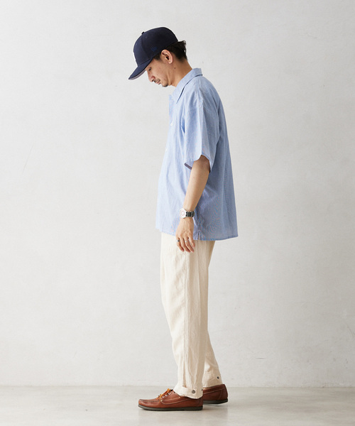 JOURNAL STANDARD relume(ジャーナルスタンダード レリューム)の「INDIA SHIRTINGS ストライプレギュラーカラーシャツ(シャツ/ブラウス・メンズ・ブルー/ホワイト・LARGE/MEDIUM)」の21枚目の写真