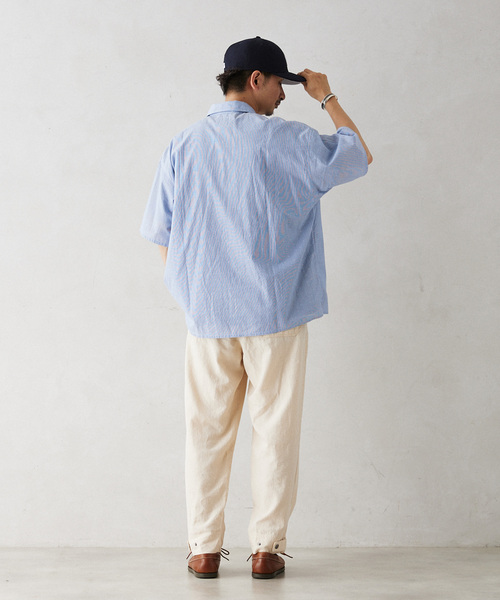 JOURNAL STANDARD relume(ジャーナルスタンダード レリューム)の「INDIA SHIRTINGS ストライプレギュラーカラーシャツ(シャツ/ブラウス・メンズ・ブルー/ホワイト・LARGE/MEDIUM)」の22枚目の写真