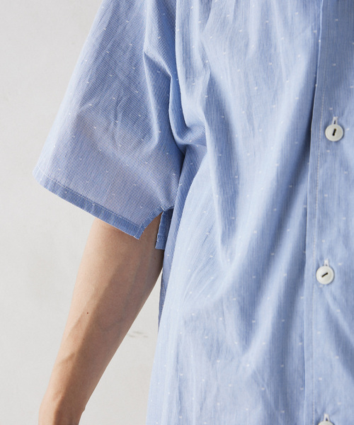 セール】INDIA SHIRTINGS ストライプレギュラーカラーシャツ