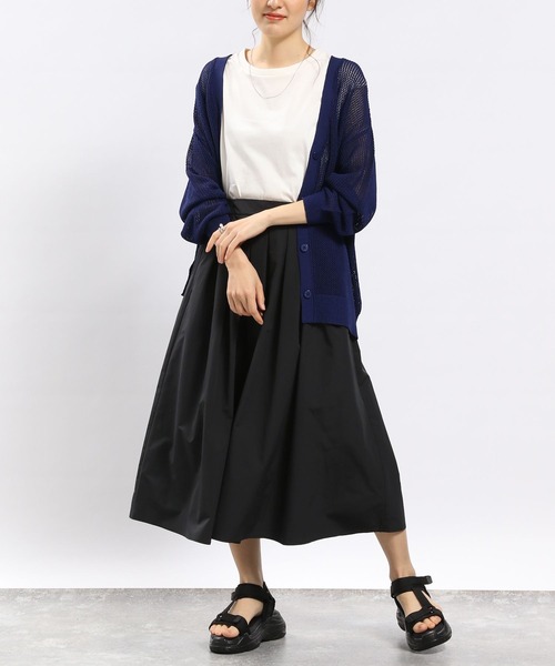 GLOBAL WORK Smile Seed Store（グローバルワーク スマイルシードストア）の「冷感Tシャツフレンチスリーブ/186244（タンクトップ・レディース・ベージュ/チャコール/オフホワイト/ブルー系その他5/ブラック・SMALL/MEDIUM/LARGE）」の13枚目の写真