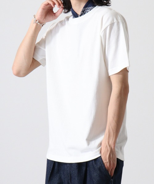 CROSS & STITCH（クロスステッチ）の「CROSS & STITCH 6.2オンス　オープンエンド マックスウェイト 半袖Tシャツ（Tシャツ/カットソー・メンズ・ホワイト/シルバーグレー/ブラウン/ダークグレー/サンドベージュ/ネイビー/グリーン系その他/ブラック/ナチュラル/ヘザーグレー/アッシュグレー/ストーン/ライトピンク/ピンク/レッド/バーガンディー/ライム/オレンジ/ケリーグリーン/ブルー系その他/パープル/レモンイエロー/ブルー/バイオレット/グリーン/アクア/ロイヤルブルー/ブルー系その他2/アーミー・M/L/XL/S/XS/XXL/XXXL）」の10枚目の写真