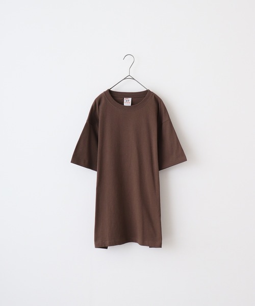 CROSS & STITCH（クロスステッチ）の「CROSS & STITCH 6.2オンス　オープンエンド マックスウェイト 半袖Tシャツ（Tシャツ/カットソー・メンズ・ホワイト/シルバーグレー/ブラウン/ダークグレー/サンドベージュ/ネイビー/グリーン系その他/ブラック/ナチュラル/ヘザーグレー/アッシュグレー/ストーン/ライトピンク/ピンク/レッド/バーガンディー/ライム/オレンジ/ケリーグリーン/ブルー系その他/パープル/レモンイエロー/ブルー/バイオレット/グリーン/アクア/ロイヤルブルー/ブルー系その他2/アーミー・M/L/XL/S/XS/XXL/XXXL）」の8枚目の写真