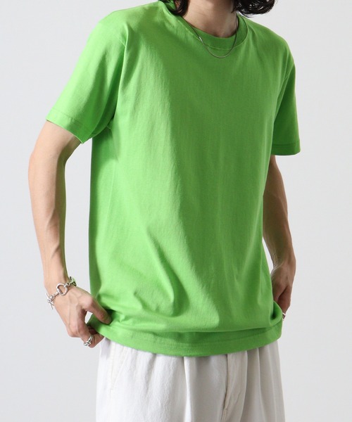 CROSS & STITCH（クロスステッチ）の「CROSS & STITCH 6.2オンス　オープンエンド マックスウェイト 半袖Tシャツ（Tシャツ/カットソー・メンズ・ホワイト/シルバーグレー/ブラウン/ダークグレー/サンドベージュ/ネイビー/グリーン系その他/ブラック/ナチュラル/ヘザーグレー/アッシュグレー/ストーン/ライトピンク/ピンク/レッド/バーガンディー/ライム/オレンジ/ケリーグリーン/ブルー系その他/パープル/レモンイエロー/ブルー/バイオレット/グリーン/アクア/ロイヤルブルー/ブルー系その他2/アーミー・M/L/XL/S/XS/XXL/XXXL）」の12枚目の写真