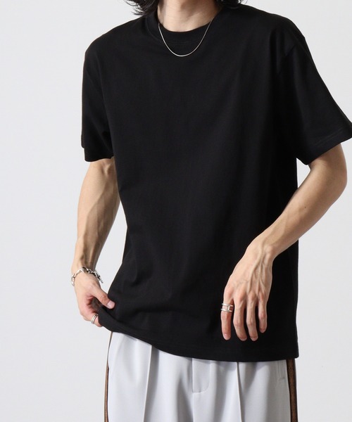 CROSS & STITCH（クロスステッチ）の「CROSS & STITCH 6.2オンス　オープンエンド マックスウェイト 半袖Tシャツ（Tシャツ/カットソー・メンズ・ホワイト/シルバーグレー/ブラウン/ダークグレー/サンドベージュ/ネイビー/グリーン系その他/ブラック/ナチュラル/ヘザーグレー/アッシュグレー/ストーン/ライトピンク/ピンク/レッド/バーガンディー/ライム/オレンジ/ケリーグリーン/ブルー系その他/パープル/レモンイエロー/ブルー/バイオレット/グリーン/アクア/ロイヤルブルー/ブルー系その他2/アーミー・M/L/XL/S/XS/XXL/XXXL）」の3枚目の写真