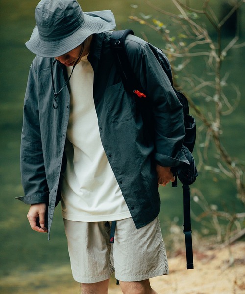 EKAL(エカル)の「『撥水/UVカット』『UR TECH』ナイロンタッサーロングスリーブシャツ(シャツ/ブラウス・メンズ・ネイビー/グレー・MEDIUM/LARGE)」の20枚目の写真