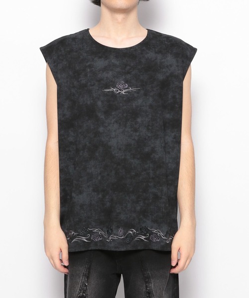 HARE(ハレ)の「【UNDERGROUND MODE】トライバルシシュウユルノースリーブ(HARE)(Tシャツ/カットソー・メンズ・ブルー系その他/ブラック・FREE)」の11枚目の写真