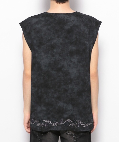 HARE(ハレ)の「【UNDERGROUND MODE】トライバルシシュウユルノースリーブ(HARE)(Tシャツ/カットソー・メンズ・ブルー系その他/ブラック・FREE)」の13枚目の写真