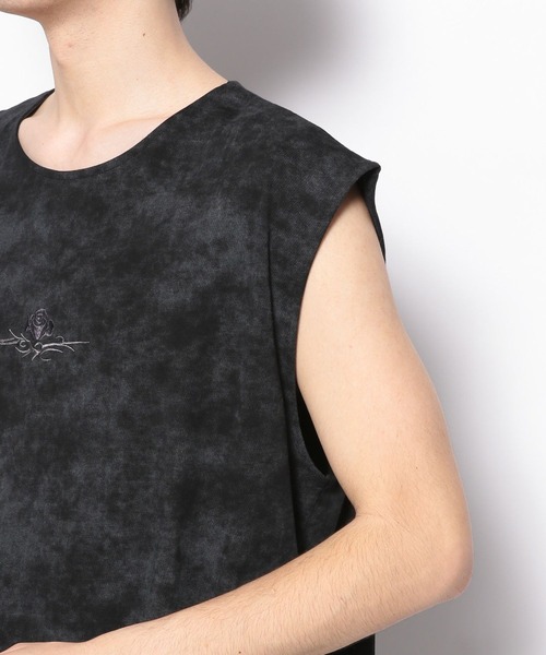 HARE(ハレ)の「【UNDERGROUND MODE】トライバルシシュウユルノースリーブ(HARE)(Tシャツ/カットソー・メンズ・ブルー系その他/ブラック・FREE)」の16枚目の写真