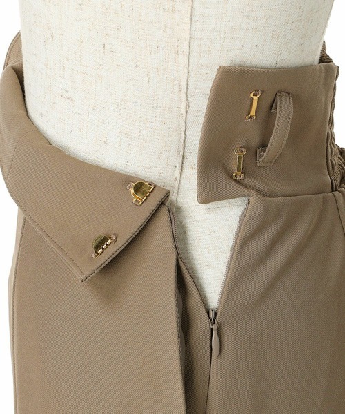 an another angelus(アンアナザーアンジェラス)の「【低身長向けサイズあり】ベルト付きハイウエストナローフレアースカート/ananotherangelus(スカート・レディース・ネイビー/グレー/ブラック・1/0)」の9枚目の写真