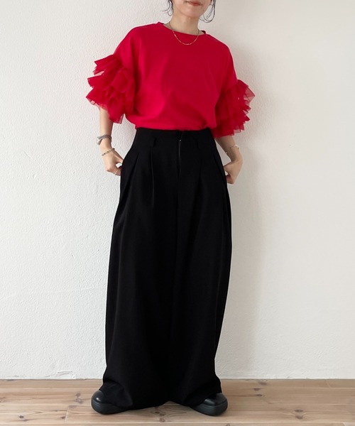 cheer frill tee / ドッキングチュールチアーフリルティー（T