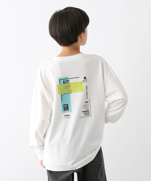 GLOBAL WORK（グローバルワーク）の「ヘビロッTEE/プリント長袖/115737（Tシャツ/カットソー・キッズ・ホワイト系5/ライトグレー系1/その他/ネイビー/グリーン/グレー系8/グレー系9/ライトグレー系2/ブラック・120cm/130cm/140cm/150cm/160cm/170cm）」の2枚目の写真