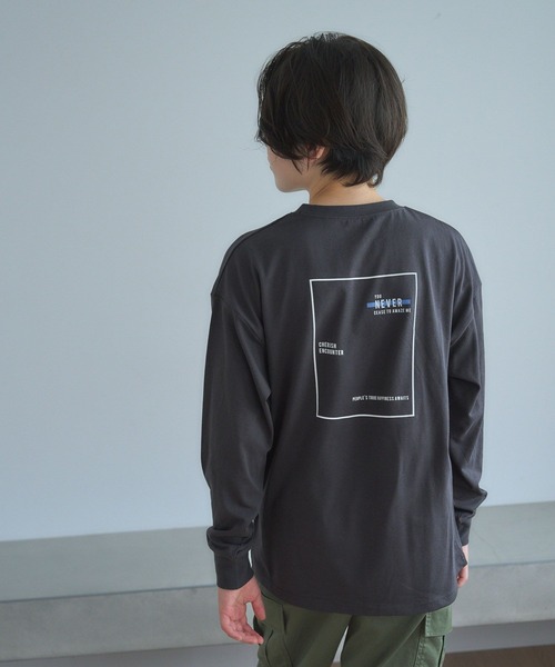 GLOBAL WORK（グローバルワーク）の「ヘビロッTEE/プリント長袖/115737（Tシャツ/カットソー・キッズ・ホワイト系5/ライトグレー系1/その他/ネイビー/グリーン/グレー系8/グレー系9/ライトグレー系2/ブラック・120cm/130cm/140cm/150cm/160cm/170cm）」の6枚目の写真