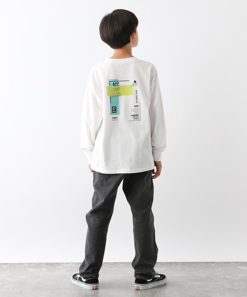 GLOBAL WORK（グローバルワーク）の「ヘビロッTEE/プリント長袖/115737（Tシャツ/カットソー・キッズ・ホワイト系5/ライトグレー系1/その他/ネイビー/グリーン/グレー系8/グレー系9/ライトグレー系2/ブラック・120cm/130cm/140cm/150cm/160cm/170cm）」の11枚目の写真