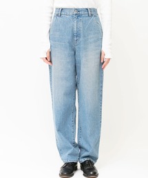 デニムイージーテーパードパンツ