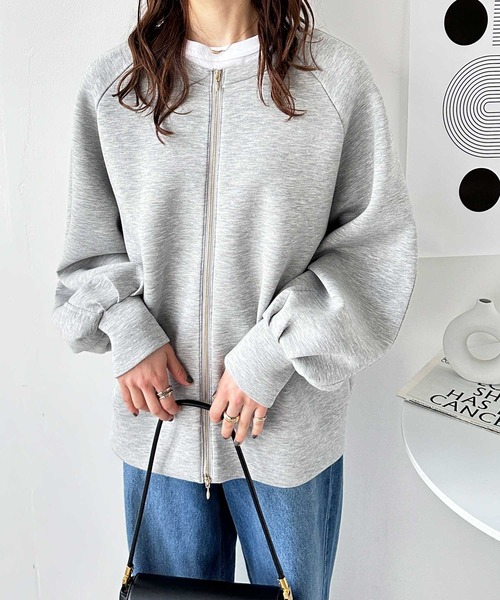 aday★ビバハート★2WAY長袖ダブルジップダウンジャケット/アウター★濃ピンク★42(L)★USED★20055 撥水⁄防風袖取り外し可能 2WAY長袖ブルゾン（ブルゾン⁄ジャンバー