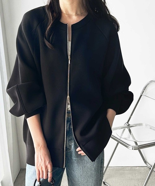 小物 Yunon セール】秋にぴったり。前後2WAYダブルジップダンボールスウェット