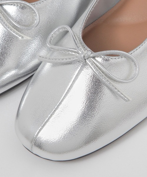 GLOBAL WORK（グローバルワーク）の「らくっションオブリークトゥバレエ/131482（バレエシューズ・レディース・ブラック/シルバー・MEDIUM/LARGE）」の11枚目の写真